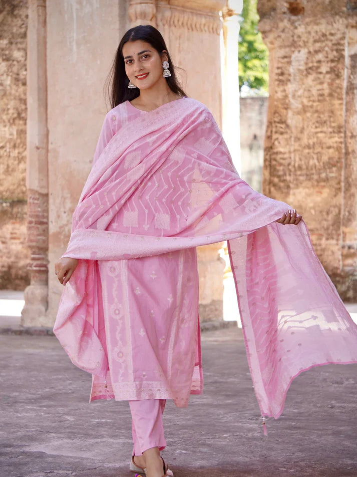 Pink dola silk