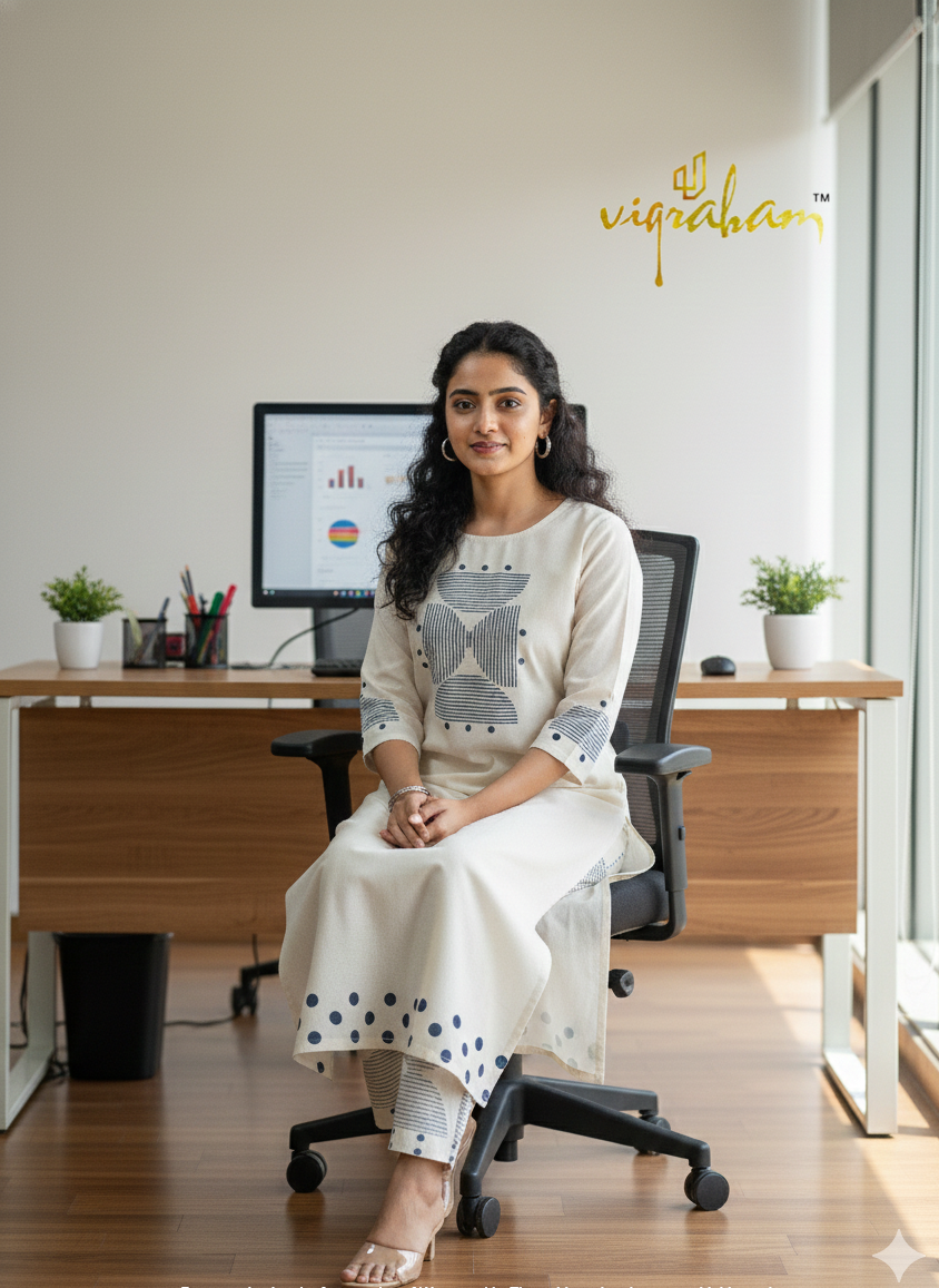 Off White Khadi Cotton Co Ord Set