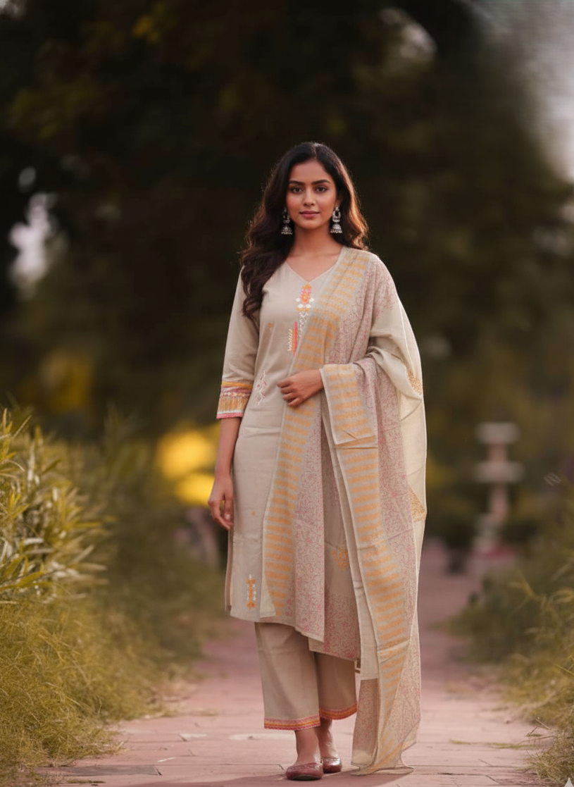 Sandal-Sage - Premium Linen Flax 3 Piece Set