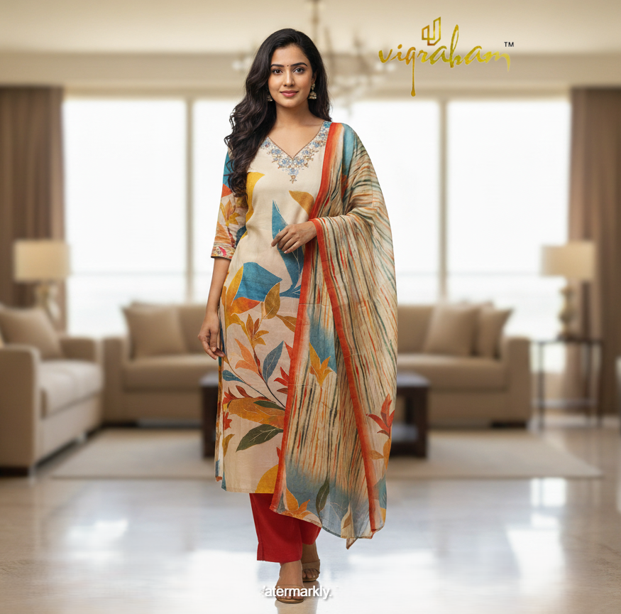 Cream Color Modal Silk Salwar