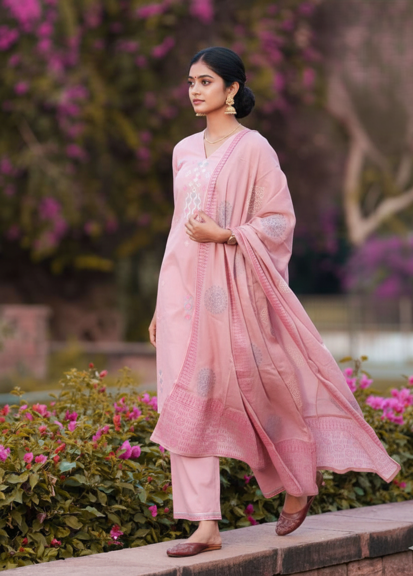 Soft Pink - Premium Linen Flax 3 Piece Set