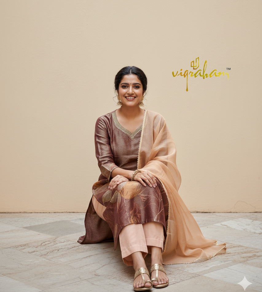 Maroon Simmer Silk Salwar