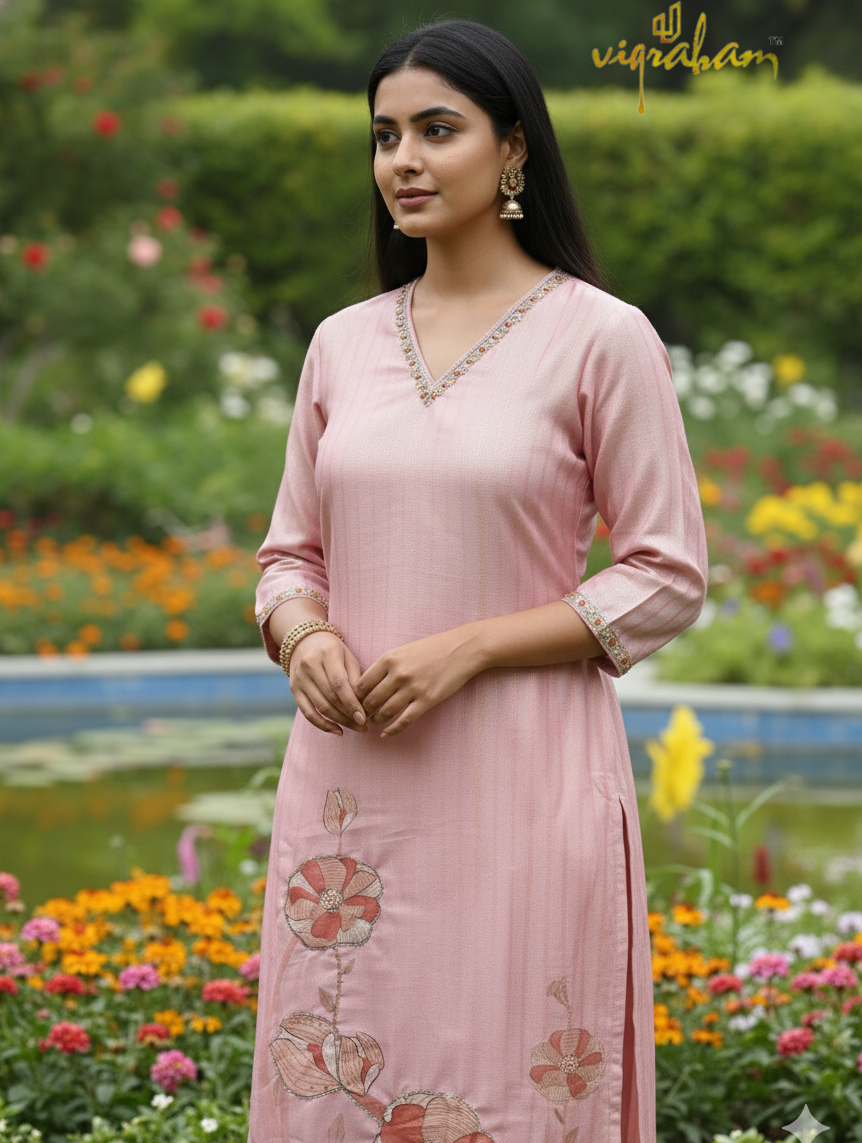 Modal Simmer Mauve Color Salwar