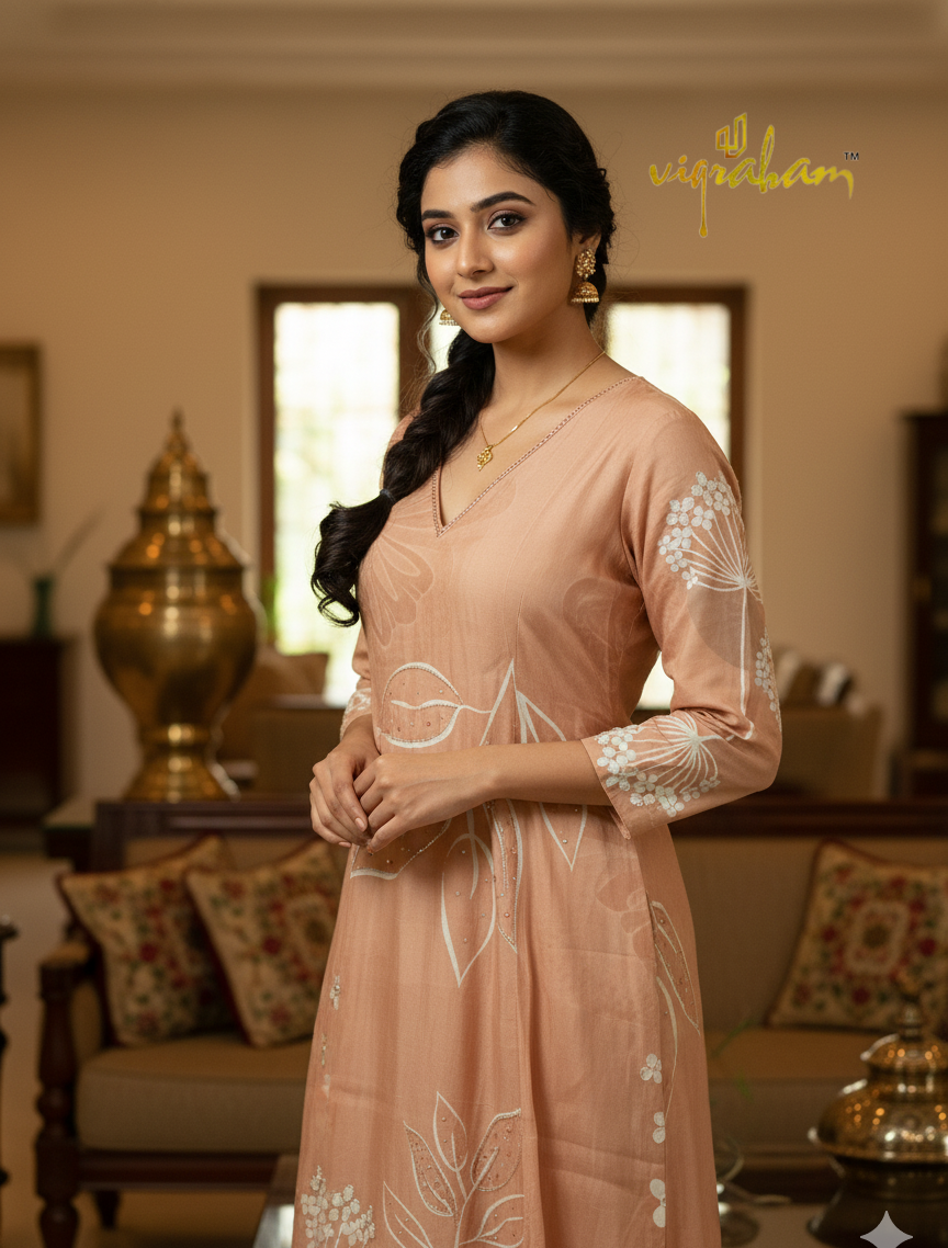 Biscuit color Vatican silk salwar