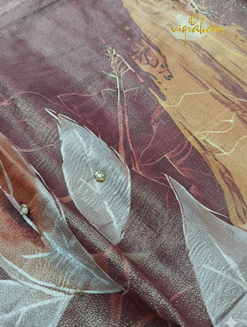 Maroon Simmer Silk Salwar