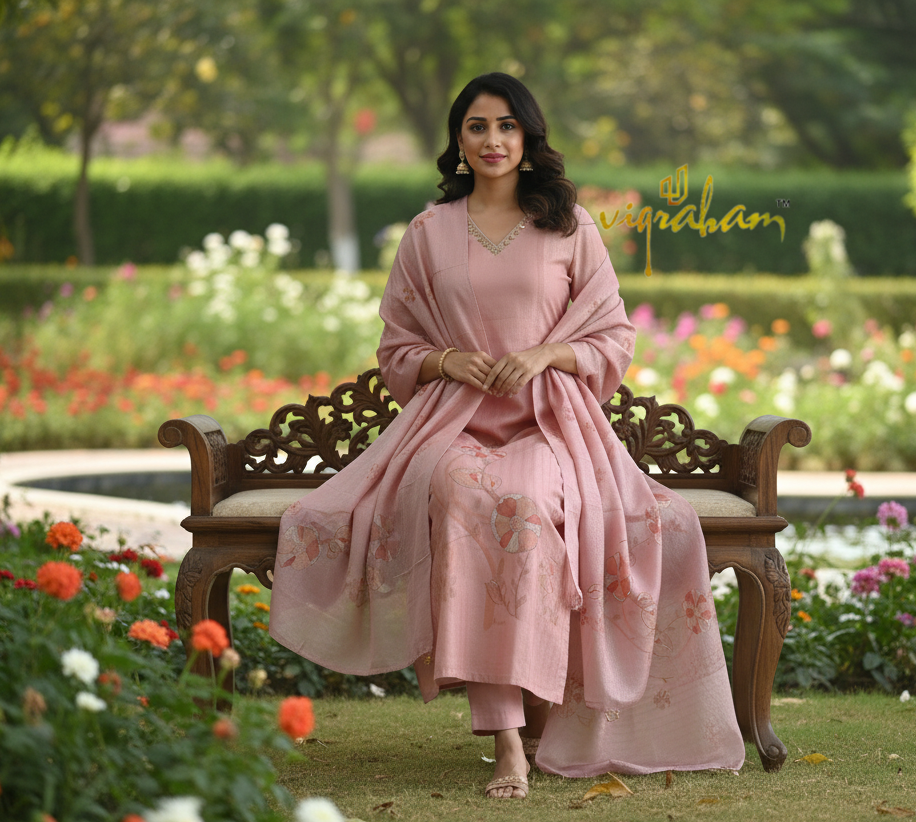 Modal Simmer Mauve Color Salwar