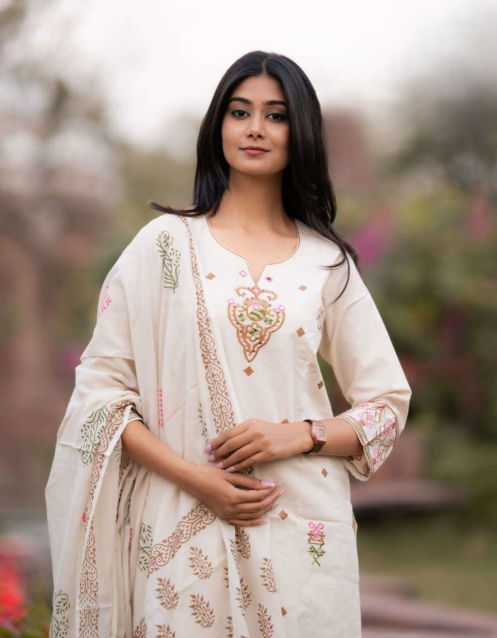 Rich White - Premium Linen Flax 3 Piece Set